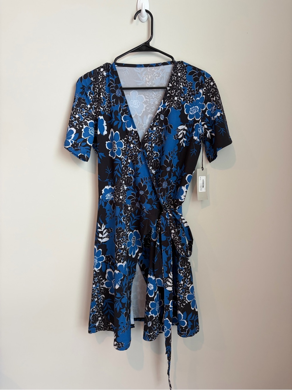 OTG Short Sleeve Floral Print Wrap Dress